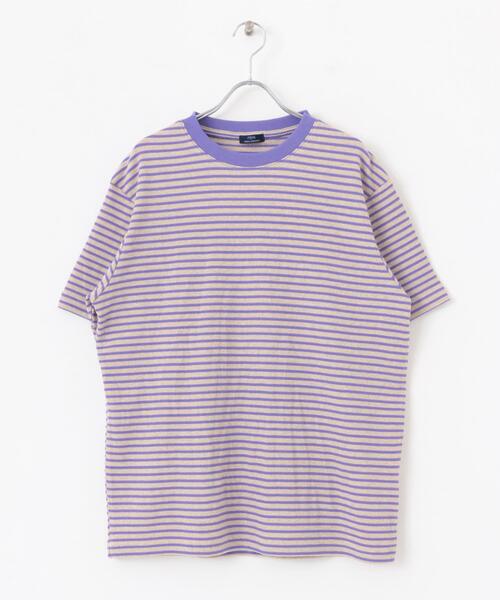 ITEMS URBANRESEARCH（アイテムズ アーバンリサーチ）の「カラーボーダー ワッフルTシャツ（Tシャツ/カットソー・メンズ・ベージュ/ホワイト/グリーン・LARGE/MEDIUM）」の16枚目の写真