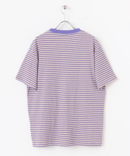 ITEMS URBANRESEARCH（アイテムズ アーバンリサーチ）の「カラーボーダー ワッフルTシャツ（Tシャツ/カットソー・メンズ・ベージュ/ホワイト/グリーン・LARGE/MEDIUM）」の17枚目の写真