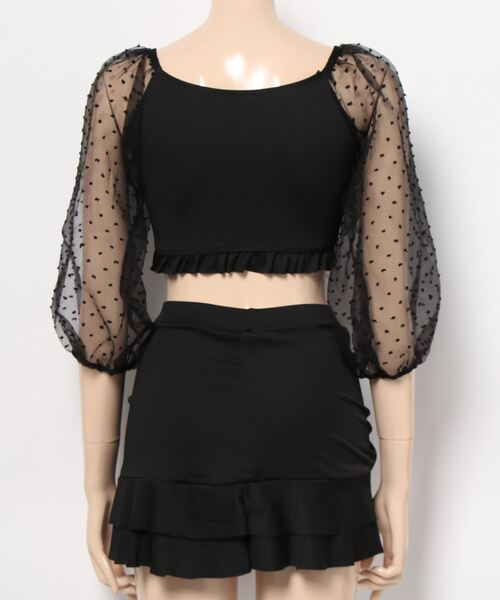 LOPASS(ロパス)の「水着2点セット(水着・レディース・グレイッシュブルー/ブラック・L/M/XL)」の3枚目の写真