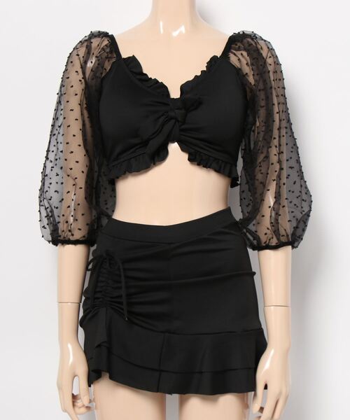 LOPASS(ロパス)の「水着2点セット(水着・レディース・グレイッシュブルー/ブラック・L/M/XL)」の5枚目の写真