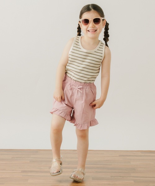 BAYFLOW（ベイフロー）の「ボーダータンクトップ（KIDS）（タンクトップ・キッズ・オレンジ/ブラック/オフホワイト・110cm/120cm/130cm/140cm）」の4枚目の写真