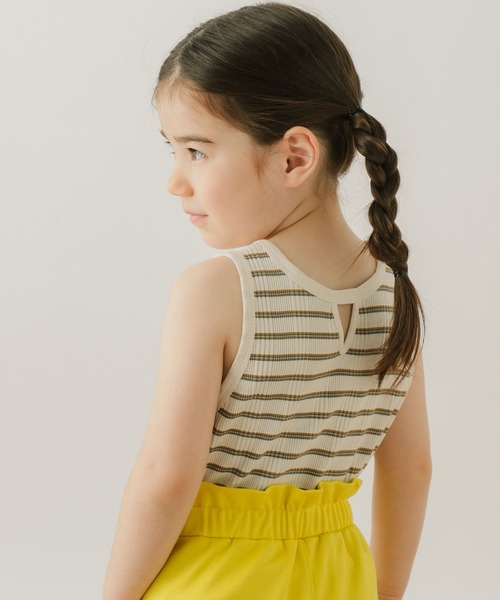 BAYFLOW（ベイフロー）の「ボーダータンクトップ（KIDS）（タンクトップ・キッズ・オレンジ/ブラック/オフホワイト・110cm/120cm/130cm/140cm）」の7枚目の写真