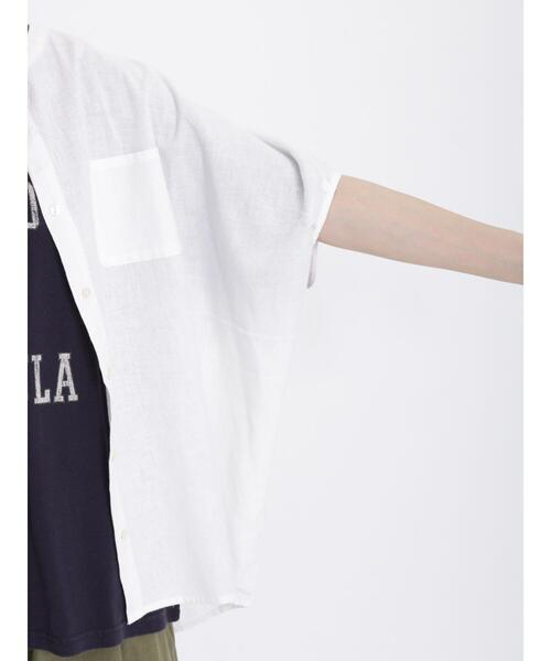 Samansa Mos2（サマンサ モスモス）の「【クールコットン】柄アソート袖タッククルーネックブラウス（シャツ/ブラウス・レディース・ブルー/チャコールグレー/オフホワイト/ベージュ・F）」の12枚目の写真