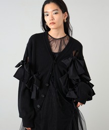 Ray BEAMS | MIYAO × Ray BEAMS / 別注 リボン ニット カーディガン(カーディガン/ボレロ)