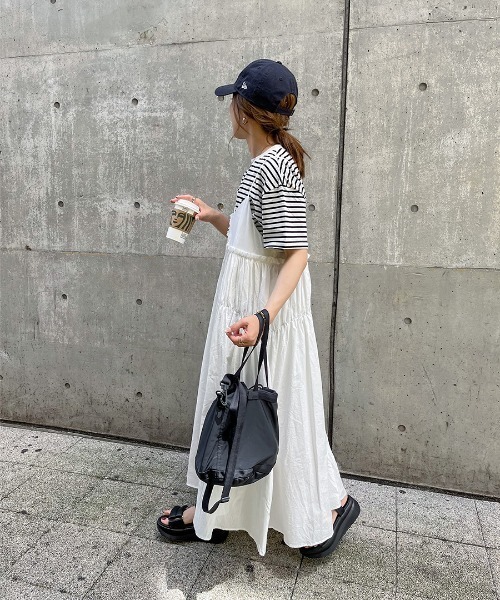 【セール】Gather design cami one-piece / ギャザーデザインキャミワンピース(yui select)（ワンピース）｜ISOOK（アイスー）