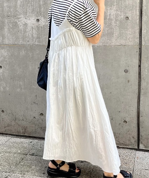 ワンピース CODE DESIGN GATHER ONE-PIECE セール】【MINERTE】side gather one piece / サイドギャザー