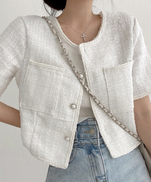 Blumarine サマーツイード風 ジャケット 40 Mくらい サマーツイードジャケット – Bab