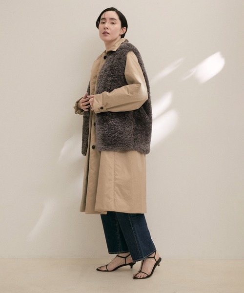 SALON adam et rope'（サロン アダム エ ロペ）の「カーリーエコファージレ/ベスト【制電機能付き】（ベスト・レディース・チャコールグレー/ベージュ・FREE）」の10枚目の写真