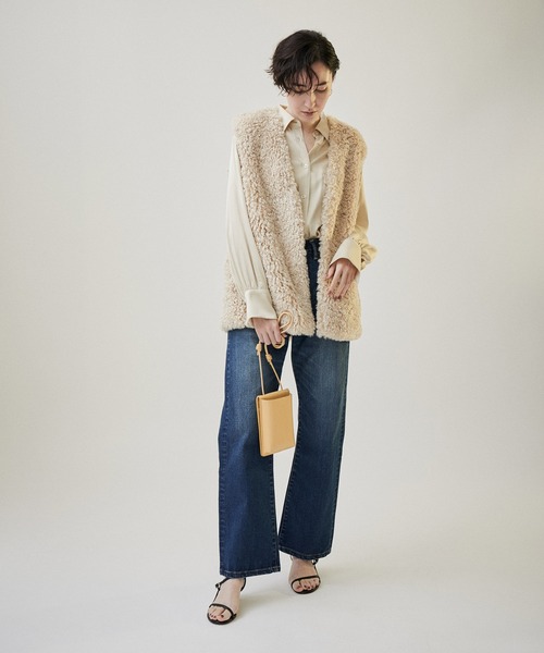 SALON adam et rope'（サロン アダム エ ロペ）の「カーリーエコファージレ/ベスト【制電機能付き】（ベスト・レディース・チャコールグレー/ベージュ・FREE）」の3枚目の写真