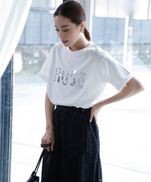 M.deux | 〔パールビジュー付きロゴTシャツ〕(Tシャツ/カットソー)