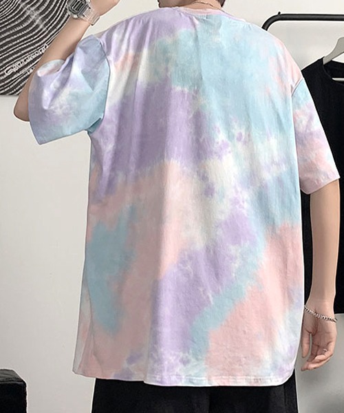 SEN TOKYO(セントーキョー)の「他と差がつくタイダイ染め。ビッグシルエットクルーネックTシャツ(Tシャツ/カットソー・メンズ・グリーン/パープル/ホワイト・M/L/XL)」の5枚目の写真