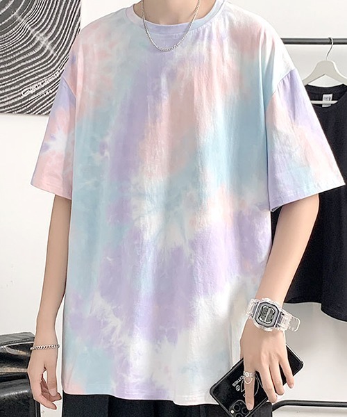他と差がつくタイダイ染め。ビッグシルエットクルーネックTシャツ（T