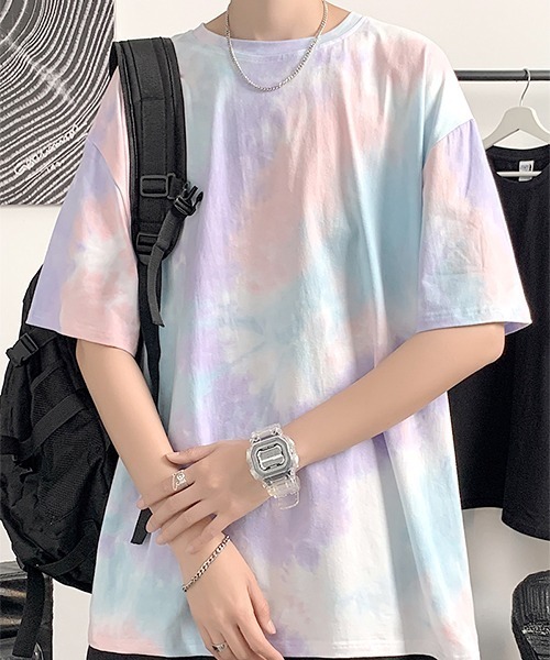 他と差がつくタイダイ染め。ビッグシルエットクルーネックTシャツ（T