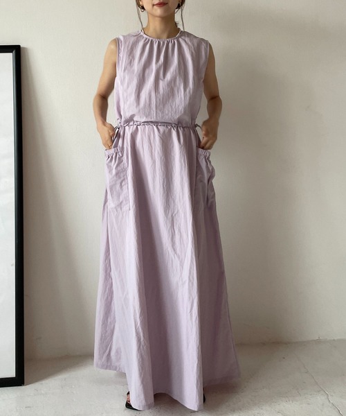 LOWRYS FARM（ローリーズファーム）の「ドロストノースリワンピース　963202（ワンピース・レディース・アイボリー/チャコールグレー/ブラック/パープル・FREE）」の8枚目の写真