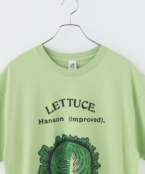 Niche. /ニッチ】Vegetable T-Shirts-lettuce（Tシャツ