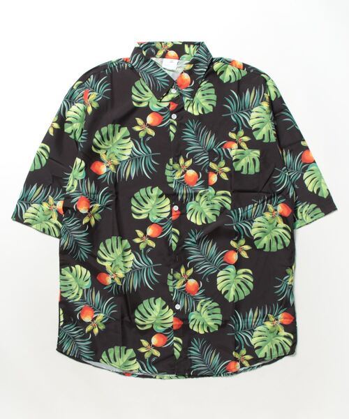 STYLEBLOCK(スタイルブロック)の「リゾート柄ユニセックスアロハシャツ(シャツ/ブラウス・レディース・グリーン/ホワイト/イエロー・M/2XL)」の6枚目の写真