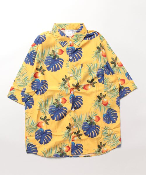 STYLEBLOCK(スタイルブロック)の「リゾート柄ユニセックスアロハシャツ(シャツ/ブラウス・レディース・グリーン/ホワイト/イエロー・M/2XL)」の7枚目の写真