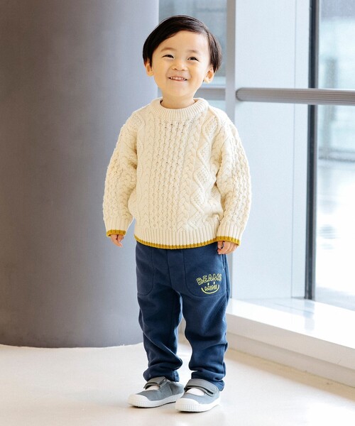 BEAMS mini（ビームスミニ）の「BEAMS mini / ケーブル ニット プルオーバー 23FW（90～150cm）（ニット/セーター・キッズ・グリーン/ネイビー/テラコッタ/ナチュラル・120/150/100/110/130/90/140）」の5枚目の写真