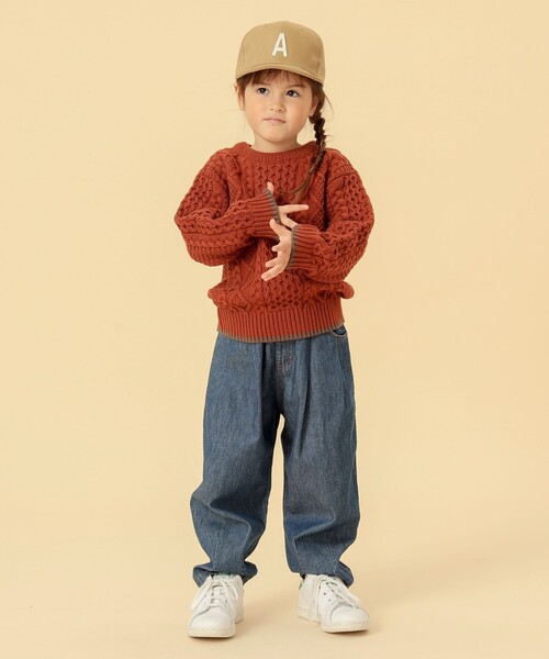 BEAMS mini（ビームスミニ）の「BEAMS mini / ケーブル ニット プルオーバー 23FW（90～150cm）（ニット/セーター・キッズ・グリーン/ネイビー/テラコッタ/ナチュラル・120/150/100/110/130/90/140）」の10枚目の写真
