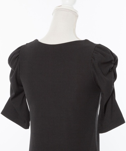 DearMyLoveRose（ディアマイラブローズ）の「レース付け襟セットパワショルカットソー（Tシャツ/カットソー・レディース・ホワイト/オフホワイト/ベビーピンク/クリアブラック/ブラック・MEDIUM/XX-LARGE/LARGE/X-LARGE）」の18枚目の写真