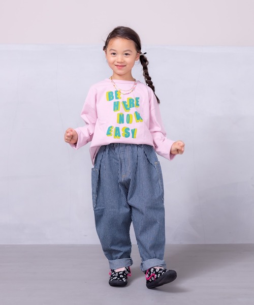 Life Support Products（ライフサポートプロダクツ）の「【COTTON from U.S.A】ビッグポケットデニムパンツ（80～150cm）（デニムパンツ・キッズ・ネイビー/キナリ/ストライプ・100/110/120/130/140/150/80/90/95）」の5枚目の写真