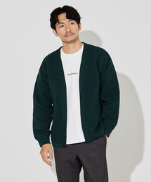 ABAHOUSE GRAY | 【ウォッシャブル】リップルボーダー ボタンレス ニット カーディガン(カーディガン/ボレロ)