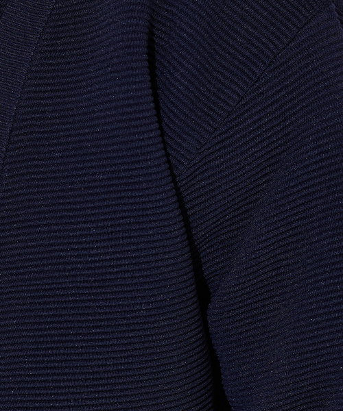 ABAHOUSE GRAY（アバハウスグレイ）の「【ウォッシャブル】リップルボーダー ボタンレス ニット カーディガン（カーディガン/ボレロ・メンズ・グレイッシュベージュ/グリーン/ネイビー/ブラック・46/48）」の9枚目の写真
