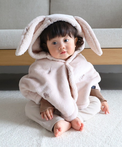 PUPPAPUPO(プッパプーポ)の「ポンチョ 【フランネル】(ポンチョ・キッズ・ホワイト系その他/モカ/アイボリー/ホワイト系その他2/グレー/ピンク/ベビーピンク/ブラウン系その他・FREE)」の8枚目の写真