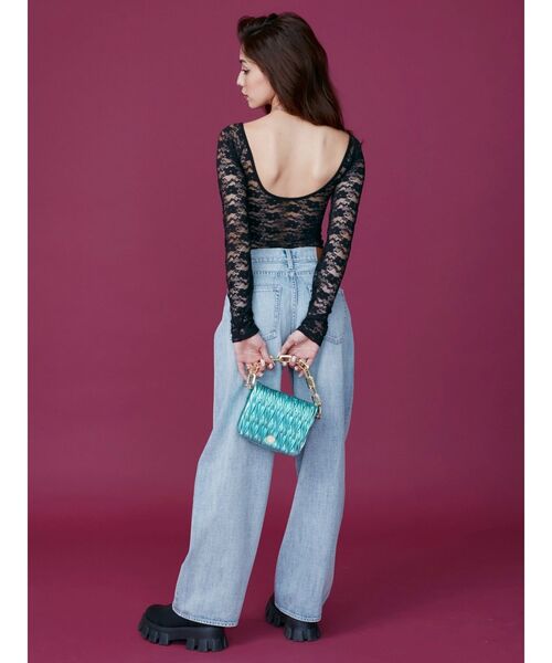 EVRIS(エヴリス)の「【パッド付】バックオープンレーストップス(Tシャツ/カットソー・レディース・ブラック/オレンジ・FREE)」の9枚目の写真
