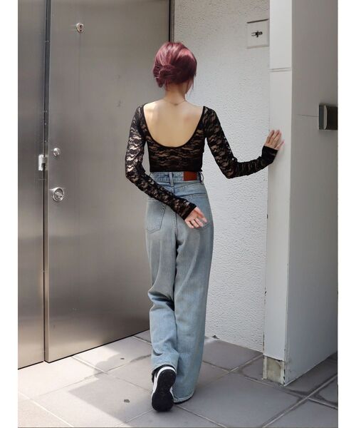 EVRIS(エヴリス)の「【パッド付】バックオープンレーストップス(Tシャツ/カットソー・レディース・ブラック/オレンジ・FREE)」の16枚目の写真