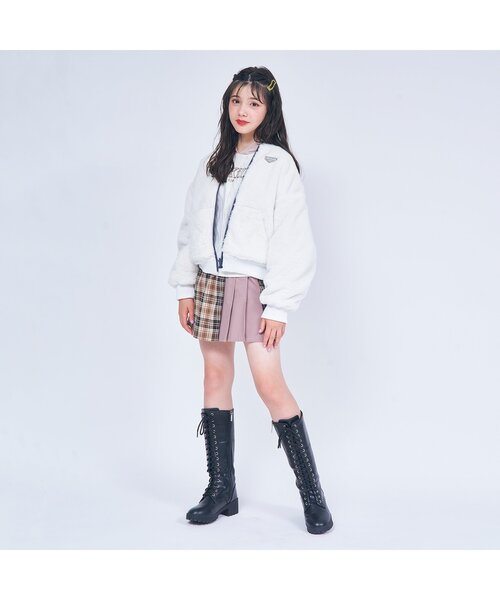 algy（アルジー）の「エコファーリバーシブルロゴブルゾン（ブルゾン・キッズ・ミント/ネイビー/ブラック・MEDIUM/SMALL/X-SMALL/XX-SMALL）」の5枚目の写真