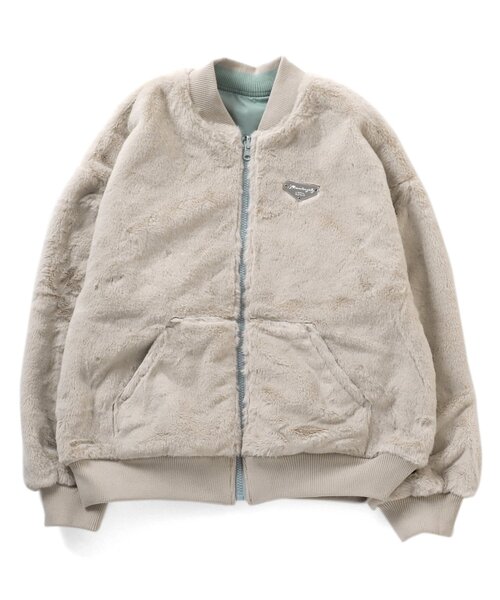 algy（アルジー）の「エコファーリバーシブルロゴブルゾン（ブルゾン・キッズ・ミント/ネイビー/ブラック・MEDIUM/SMALL/X-SMALL/XX-SMALL）」の15枚目の写真