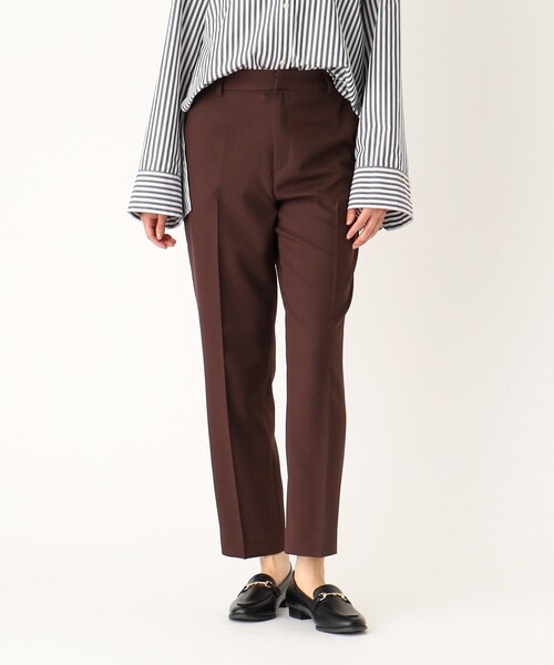 OPAQUE.CLIP（オペークドットクリップ）の「◆ストレッチテーパードパンツ【洗濯機洗い可/防シワ加工/吸水速乾】（その他パンツ・レディース・ブラック/サンドベージュ/ダークブラウン・36/38/42/40）」の16枚目の写真