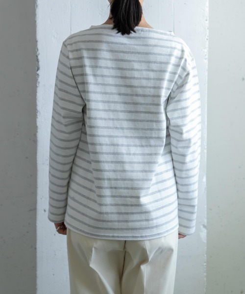 FORK&SPOON（フォークアンドスプーン）の「FORK&SPOON　ボートネックボーダー（Tシャツ/カットソー・レディース・チャコールグレー/ブラック系その他/ブラウン系その他/ネイビー・1/2）」の14枚目の写真