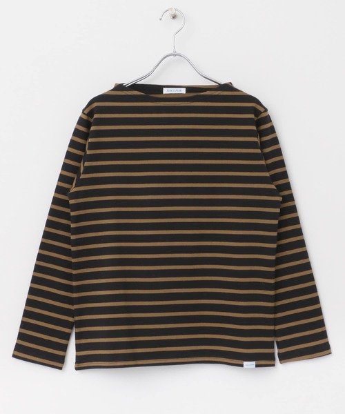 FORK&SPOON（フォークアンドスプーン）の「FORK&SPOON　ボートネックボーダー（Tシャツ/カットソー・レディース・チャコールグレー/ブラック系その他/ブラウン系その他/ネイビー・1/2）」の10枚目の写真