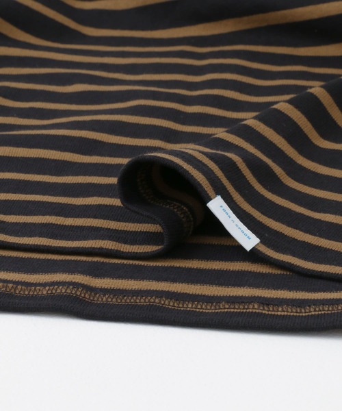 FORK&SPOON（フォークアンドスプーン）の「FORK&SPOON　ボートネックボーダー（Tシャツ/カットソー・レディース・チャコールグレー/ブラック系その他/ブラウン系その他/ネイビー・1/2）」の8枚目の写真