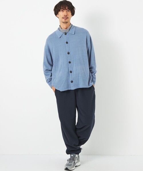 green label relaxing(グリーンレーベルリラクシング)の「【WEB限定】<GLR or>フルイング カラー カーディガン(カーディガン/ボレロ・メンズ・ダークブラウン/ライトブルー/ネイビー・S/M/L)」の13枚目の写真