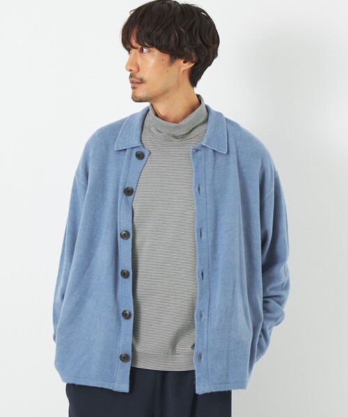 green label relaxing(グリーンレーベルリラクシング)の「【WEB限定】<GLR or>フルイング カラー カーディガン(カーディガン/ボレロ・メンズ・ダークブラウン/ライトブルー/ネイビー・S/M/L)」の16枚目の写真