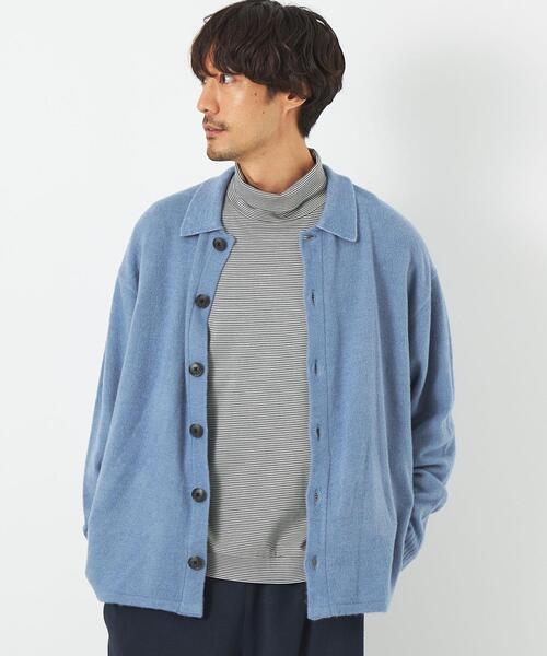 green label relaxing(グリーンレーベルリラクシング)の「【WEB限定】<GLR or>フルイング カラー カーディガン(カーディガン/ボレロ・メンズ・ダークブラウン/ライトブルー/ネイビー・S/M/L)」の19枚目の写真