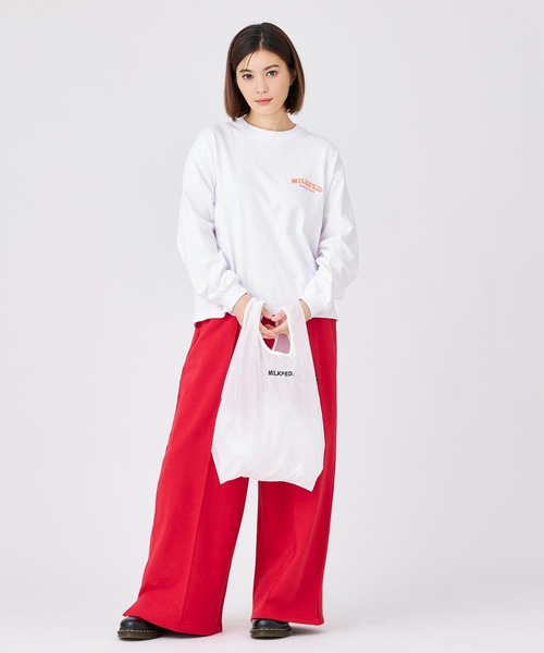 MILKFED.(ミルクフェド)の「MILKFED x HUNGBAG LARGE(エコバッグ/サブバッグ・レディース・ブラック/レッド・ONE SIZE)」の4枚目の写真