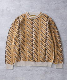 417 EDIFICE | フクレジガラクルーニット(ニット/セーター)