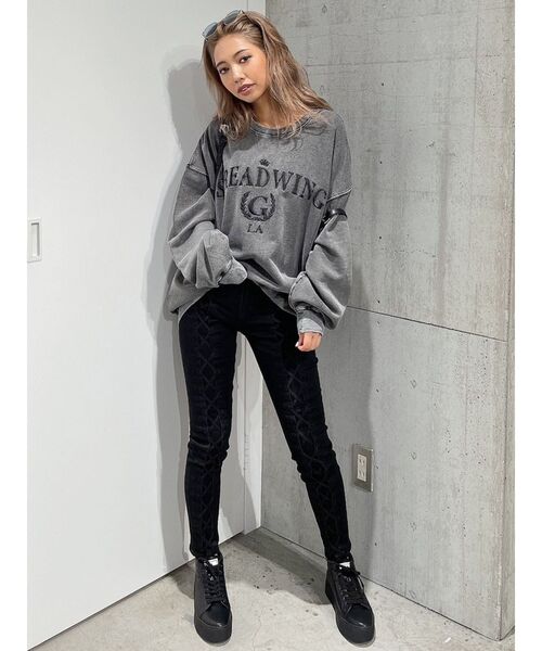 GYDA(ジェイダ)の「PLATFORMソールハイカットスニーカー(スニーカー・レディース・ブラック/オフホワイト・LARGE/SMALL/MEDIUM)」の6枚目の写真