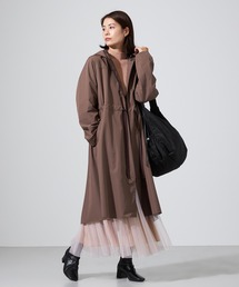 Chacott チャコット タフタ Aラインコート ストレッチ キャメル チャコット タフタAラインロングコート ベージュ M - メルカリ