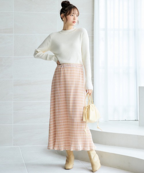 miclat(ミクラ)の「大きいサイズ ワッシャー加工プリーツスカート miclat(スカート・レディース・オレンジ/ブルー・L/4L/LL/3L/5L)」の16枚目の写真