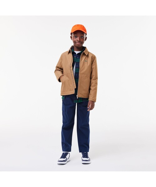 LACOSTE(ラコステ)の「JUNIORハリントンジャケット(ブルゾン・キッズ・ネイビー/ブラウン・116/104/128/140)」の15枚目の写真