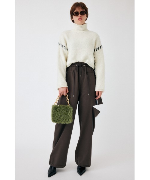 MOUSSY CROPPED STITCHING ニット MOUSSY（マウジー）の「CROPPED STITCHING ニット（ニット