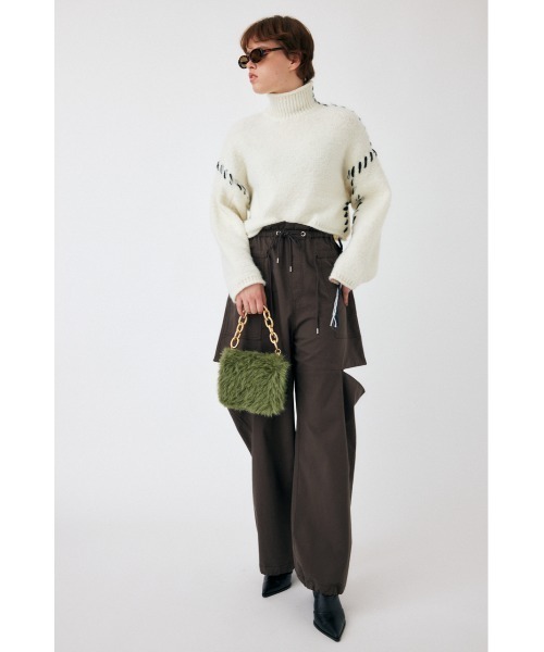 MOUSSY CROPPED STITCHING ニット MOUSSY（マウジー）の「CROPPED STITCHING ニット（ニット