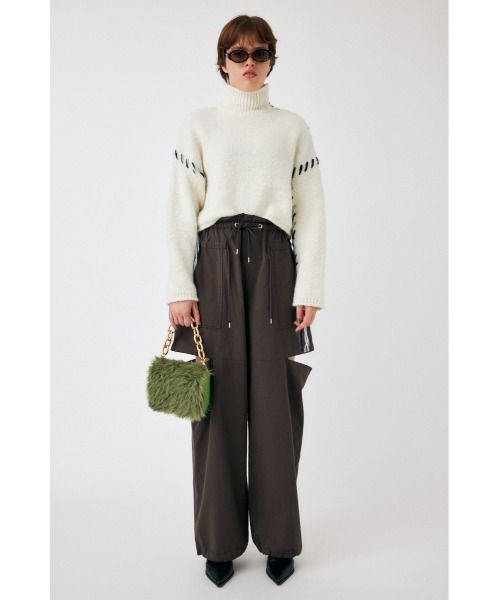 MOUSSY CROPPED STITCHING ニット MOUSSY（マウジー）の「CROPPED STITCHING ニット（ニット