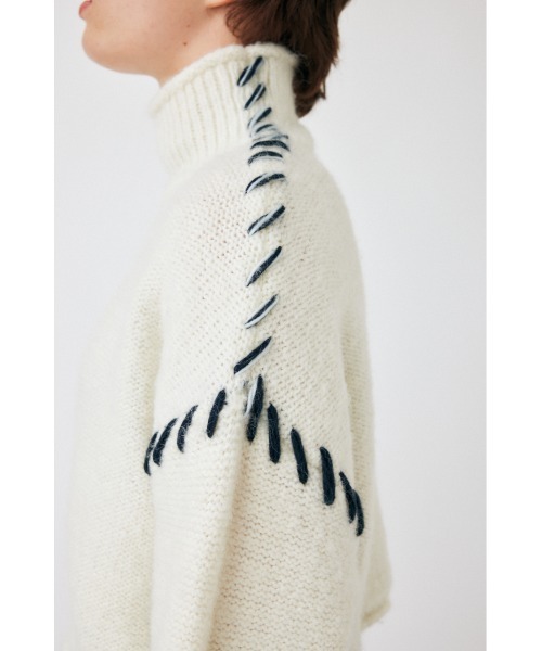 MOUSSY（マウジー）の「CROPPED STITCHING ニット（ニット