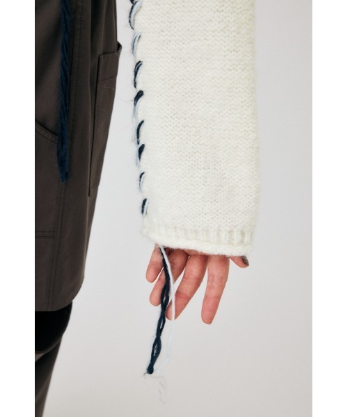 MOUSSY（マウジー）の「CROPPED STITCHING ニット（ニット